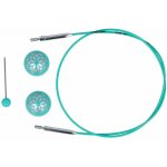 Výměnné lanko KnitPro Swivel 360° The Mindful Collection 60 cm tyrkysová – Zboží Dáma