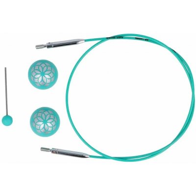 Výměnné lanko KnitPro Swivel 360° The Mindful Collection 60 cm tyrkysová – Zboží Dáma