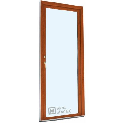 Kömmerling balkonové dveře 70 AD OS pravé zlatý dub/bílá 80 x 240 cm oboustranná klika + FAB + hliníkový práh – Hledejceny.cz