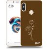 Pouzdro a kryt na mobilní telefon Xiaomi Pouzdro Picasee silikonové Xiaomi Redmi Note 5 Global - Brown flowers čiré