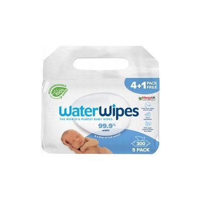 WaterWipes Bio Vlhčené ubrousky 5 x 60 ks – Zbozi.Blesk.cz