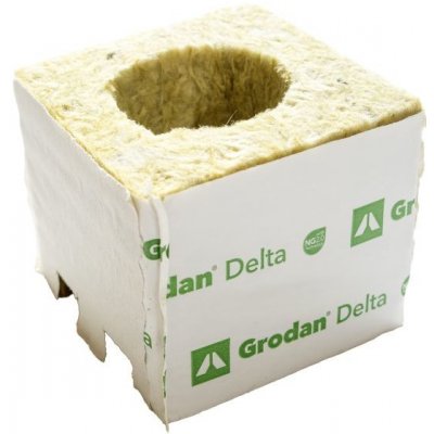 Grodan Delta NG2.0 75 x 75 x 65 mm pěstební kostka s velkou dírou 42 x 40 mm 1 ks – Hledejceny.cz