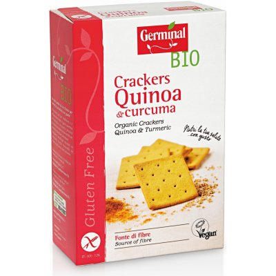 GERMINAL ORGANICKÉ BEZLEPKOVÉ KREKRY S QUINOOU A KURKUMOU 150 g – Zboží Dáma