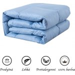 Polštáře a peřiny.cz Péřová přikrývka Comfort Modrá 140x220 – Zboží Dáma
