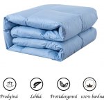 Polštáře a peřiny Péřová přikrývka COMFORT Modrá 140x200 – Zbozi.Blesk.cz