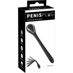 Penisplug - akumulátorově vibrační dilatátor 1,1 cm - černá – Zboží Dáma