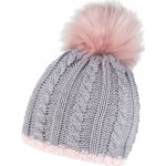 coFEE Braid Knit Zimní čepice šedá-růžová – Zboží Mobilmania