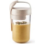 Lékué svačinový box se lžičkou Jar To Go Organic 600ml krémová – Zboží Dáma