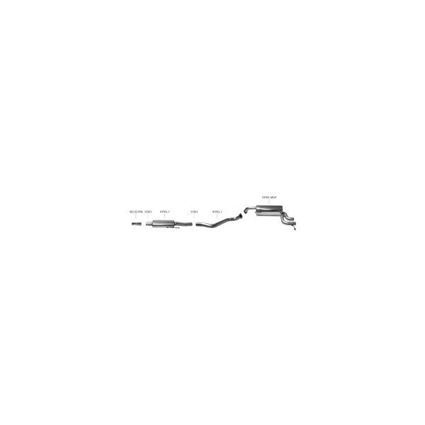 Výfuk na auto Bastuck catback výfuk - Hyundai Veloster 1.6 středový díl bez rezonátoru