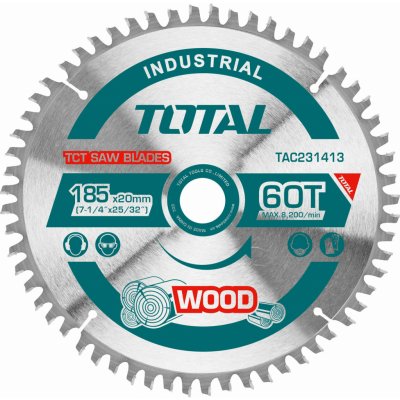 TOTAL Kotouč pilový 185mm 60T industrial – Zboží Mobilmania