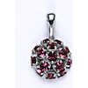 Přívěsky Čištín Stříbrný přívěšek se Swarovski krystaly fuchsie půlkoule P 1337 6645