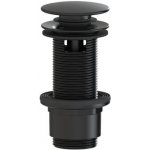 Výpust k umyvadlu 5/4 SAT černá matná plast zkracovatelný click clack SATAUCCX8 – Sleviste.cz