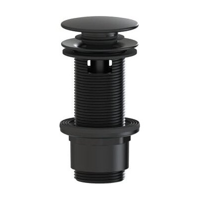 Výpust k umyvadlu 5/4 SAT černá matná plast zkracovatelný click clack SATAUCCX8 – Sleviste.cz