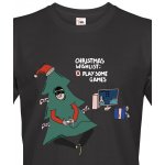 Pánské vánoční tričko Christmas wishlist play some games Canvas pánské tričko s krátkým rukávem 1673 černá – Hledejceny.cz