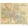 Nástěnné mapy Topo Map Budapešt 1934 - nástěnná historická mapa 90 x 70 cm Varianta: bez rámu v tubusu, Provedení: laminovaná mapa v lištách