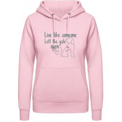 AWDis Hoodie mikina Design s motivem psa Miminkovská růžová