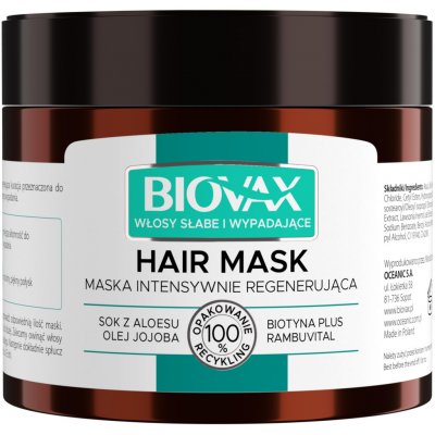 L'biotica Biovax maska pro oslabené a vypadávající vlasy 250 ml – Zboží Mobilmania