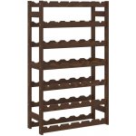 vidaXL Stojan na víno pro 42 lahví Hnědý masivní borovicový dřevo – Zboží Dáma