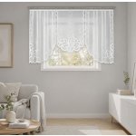 Dekorační oblouková krátká záclona na žabky EWELINA 120 bílá 300x120 cm MyBestHome – Hledejceny.cz