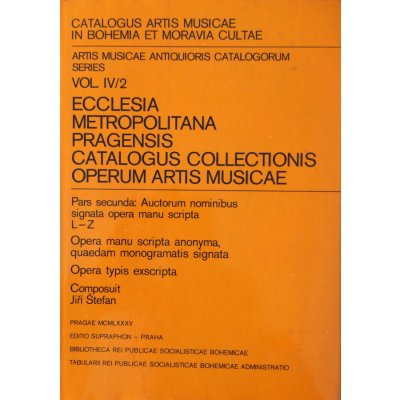 Ecclesia Metropolitana Pragensis Catalogus Vol IV/2 L Z noty – Hledejceny.cz
