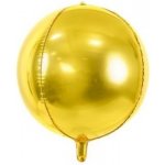 Party Deco Foliový balonek koule Ombre zlatý 40 cm