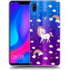 Pouzdro a kryt na mobilní telefon Huawei Picasee silikonový průhledný obal pro Huawei Nova 3 - Unicorn hvězdné nebe