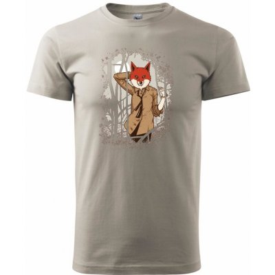 Fox in a shirt klasické pánské triko Ledově šedá – Zboží Mobilmania