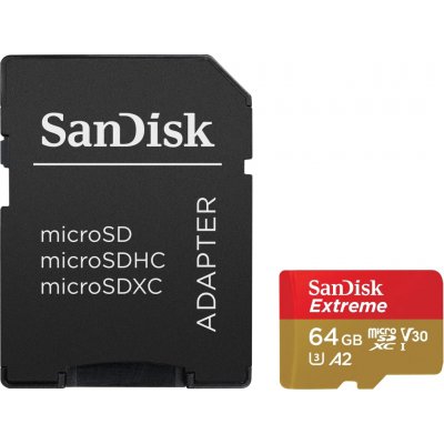 SanDisk microSDXC 64GB Extreme SDSQXAH-064G-GN6MA – Zboží Živě