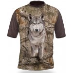Tričko Myslivecké kr. rukáv Vlk 3D b. Kamufláž – Zboží Dáma