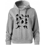 Hokejisti ikony Oversized mikina dámská Moon kratší + širší Tmavě šedý melír – Zboží Dáma