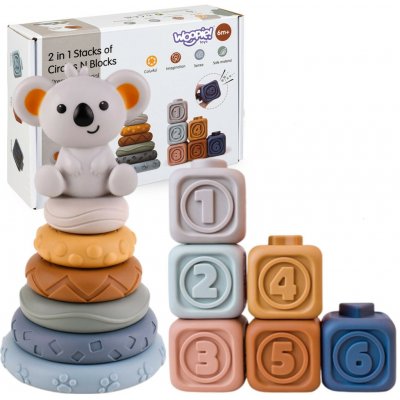 Woopie Montessori senzorická stavebnice medvídek z měkké gumy – Zbozi.Blesk.cz