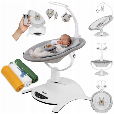 Lionelo dětská houpačka Bella šedá Concrete – Zboží Dáma