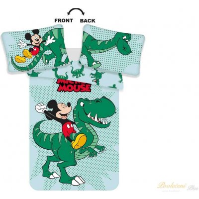 Jerry Fabrics povlečení Mickey Dino 100 x 135 , 40 x 60 cm – Sleviste.cz