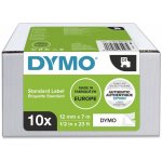 DYMO páska D1 12mm x 7m, černá na bílé, 45013, 10ks - 2093097 – Hledejceny.cz