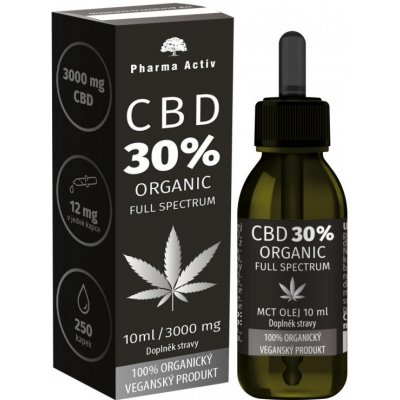 Pharma Activ CBD 30% Organic 3000mg Full Spectrum konopný olej 10 ml