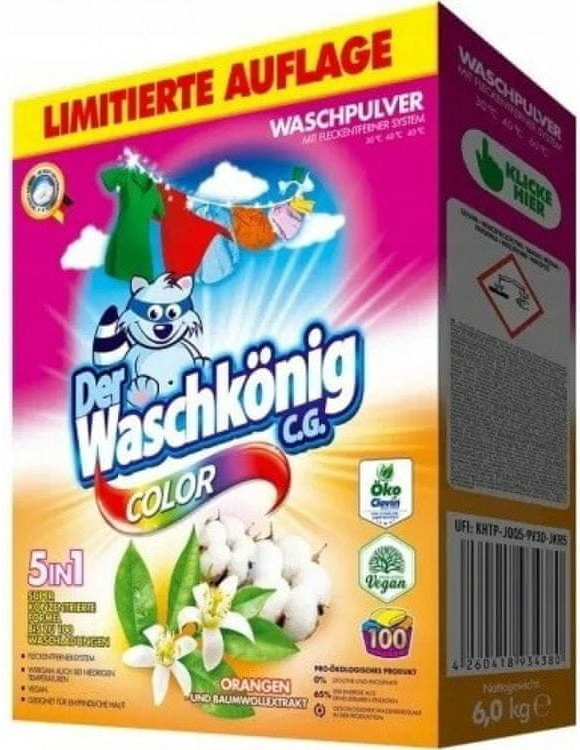 Waschkönig Color prášek na praní Orange & Baumwolle XXL 6 kg