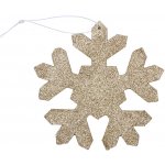 DECOLED Vánoční ozdoba vločka I, pr. 15 cm, zlatá, překližka, venkovní – Hledejceny.cz