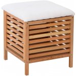 Taburet Naturel Home 45x50x45 cm ořech mat HOMETAB – Zboží Dáma