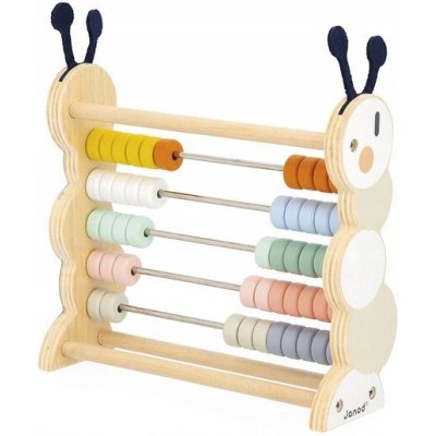 Janod dřevěné počítadlo Housenka Sweet Cocoon 18m+ – Zboží Mobilmania