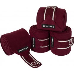 EQUESTRO Bandáže fleecové Diamond 4ks burgundy