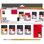 Marabu Barvy na hedvábí a štětec sada 4x50 ml – Zboží Dáma
