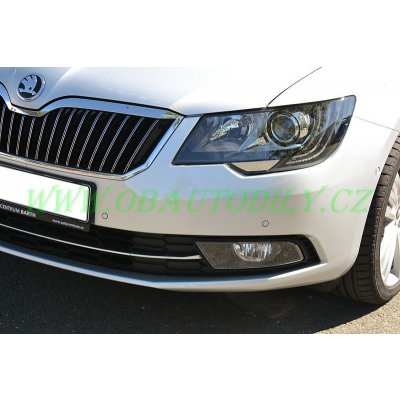 ŠKODA SUPERB II facelift-DEKORATIVNÍ CHROMOVÁ LIŠTA PŘEDNÍHO NÁRAZNÍKU original - levá 3T0853767A 2ZZ