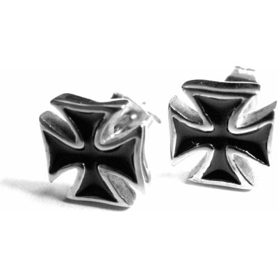 Steel Jewelry náušnice maltézský kříž z chirurgické oceli NS500424 – Zboží Mobilmania