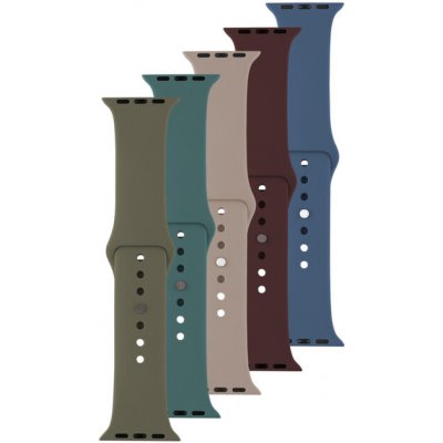 FIXED Silicone Strap pro Apple Watch 42/44/45/49mm červený/modrý/žlutý/fialový/vínový FIXSST-434-5SET3 – Hledejceny.cz