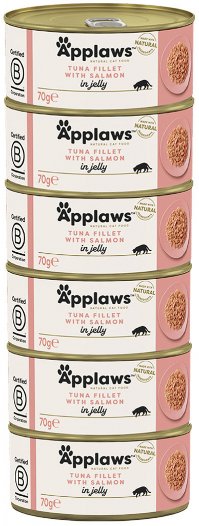 Applaws Cat Jelly Tuňák s lososem 6 x 70 g