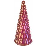 Clayre & Eef Růžová vánoční skleněná dekorace stromek - Ø 11*26 cm – Hledejceny.cz