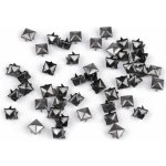 Cvočky na oblečení z nerezové oceli 7x7 mm pyramida - nikl černý (50 ks) – Zboží Dáma