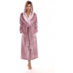Vestis FLORA 3956 dlouhý župan s kapucí 4353 mauve mist – Zboží Dáma