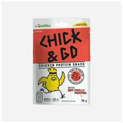 Chick&Go Sušené kuřecí plátky s chilli 30 g – Zboží Mobilmania
