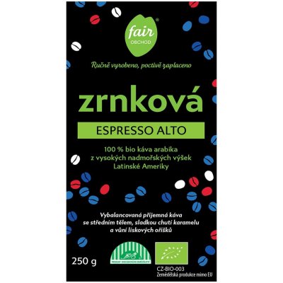 Fairobchod Bio Espresso Alto zrnková 250 g – Hledejceny.cz